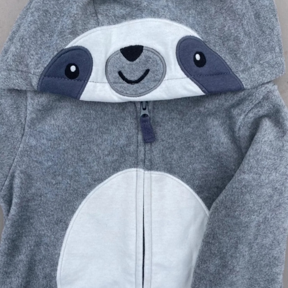 Carters NWT 24M Fleece Hooded Sloth Coverall